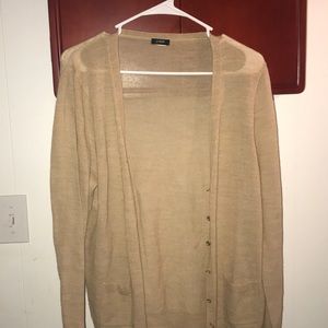 Cream J. Crew light cardigan
